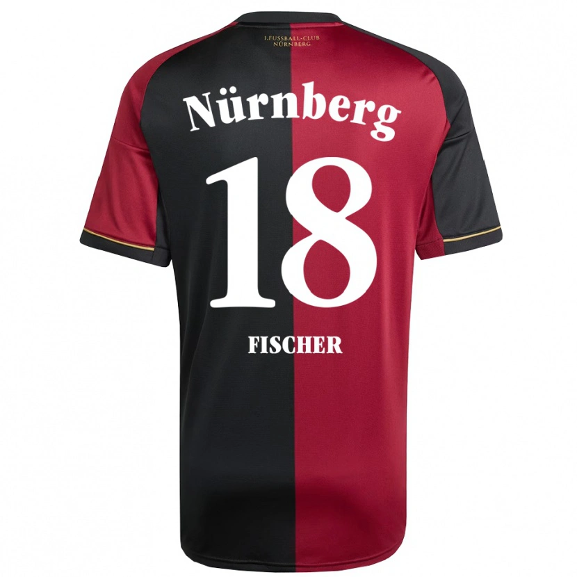 Danxen Kinder Jonas Fischer #18 Burgunder Schwarz Heimtrikot Trikot 2025/26 T-Shirt Schweiz