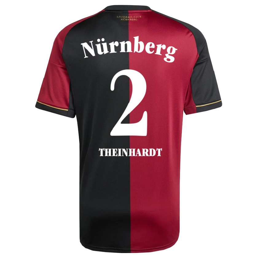 Danxen Kinder Johannes Theinhardt #2 Burgunder Schwarz Heimtrikot Trikot 2025/26 T-Shirt Schweiz