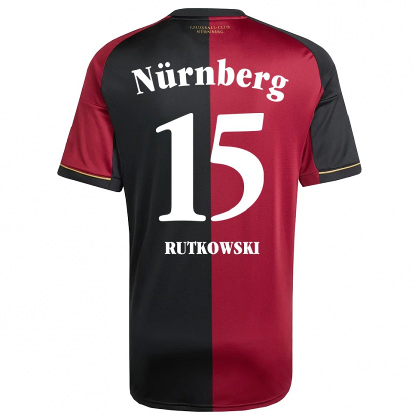 Danxen Kinder Nicolas Rutkowski #15 Burgunder Schwarz Heimtrikot Trikot 2025/26 T-Shirt Schweiz