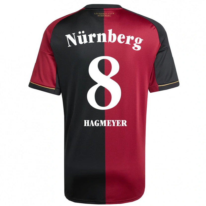 Danxen Kinder Ben Hagmeyer #8 Burgunder Schwarz Heimtrikot Trikot 2025/26 T-Shirt Schweiz
