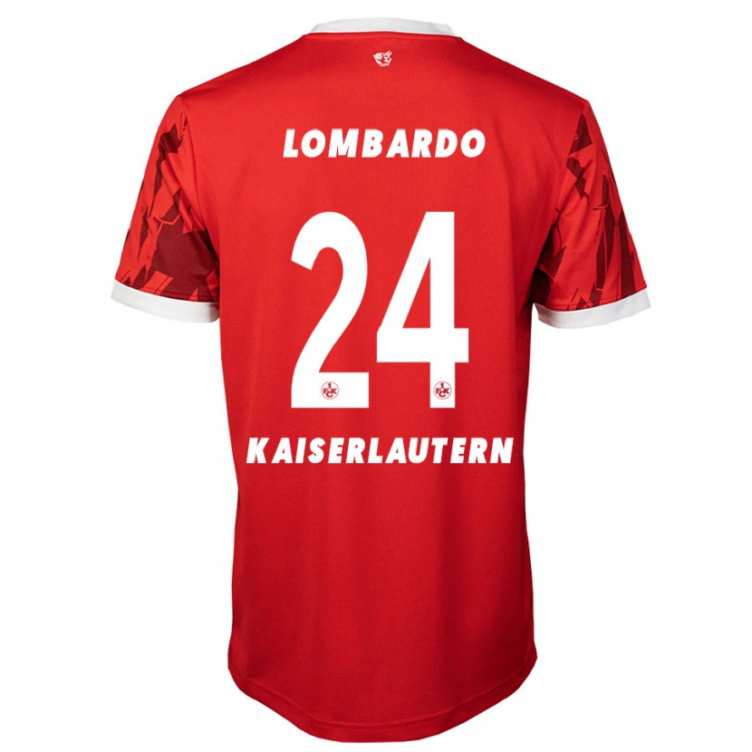 Danxen Kinder Ben Lombardo #24 Rot Weiß Heimtrikot Trikot 2025/26 T-Shirt Schweiz