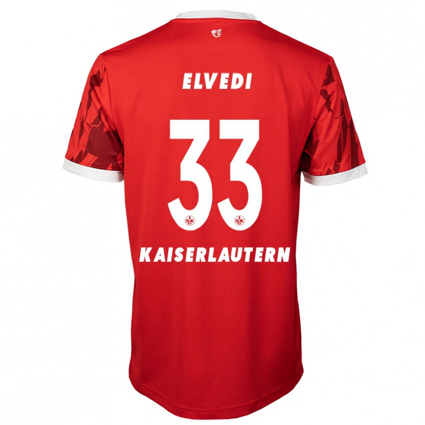 Danxen Kinder Jan Elvedi #33 Rot Weiß Heimtrikot Trikot 2025/26 T-Shirt Schweiz