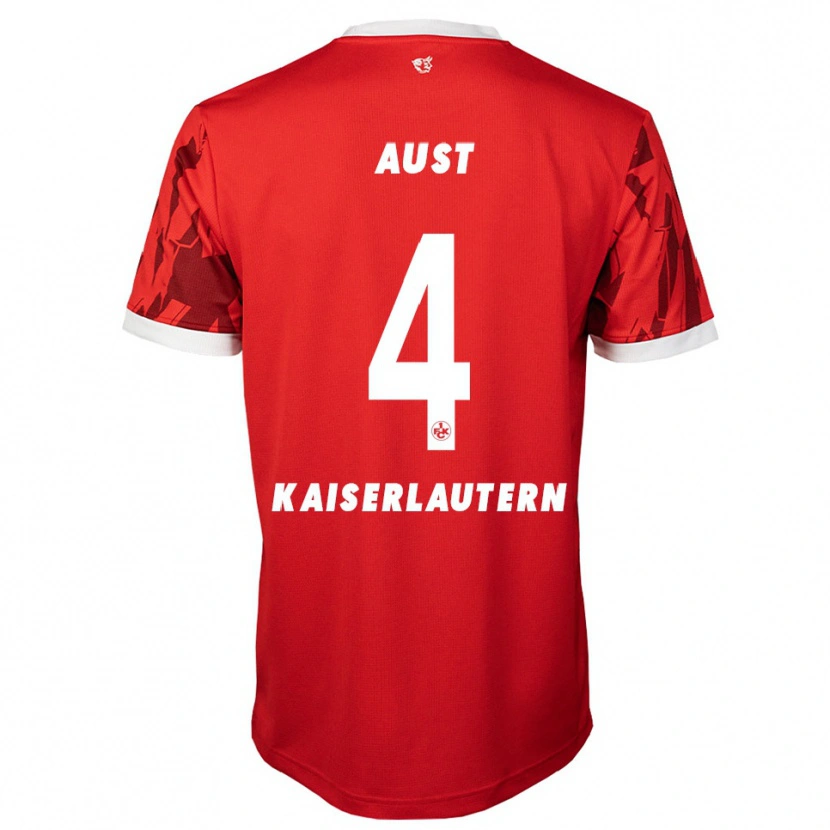 Danxen Kinder Luca Aust #4 Rot Weiß Heimtrikot Trikot 2025/26 T-Shirt Schweiz