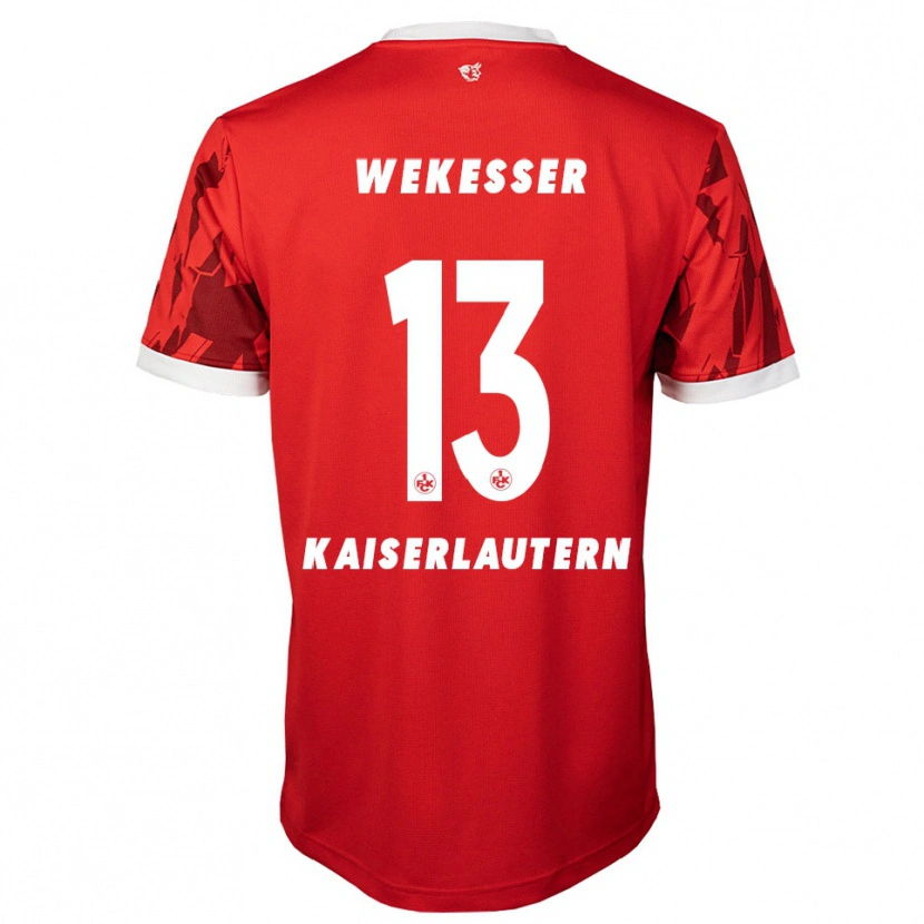 Danxen Kinder Erik Wekesser #13 Rot Weiß Heimtrikot Trikot 2025/26 T-Shirt Schweiz