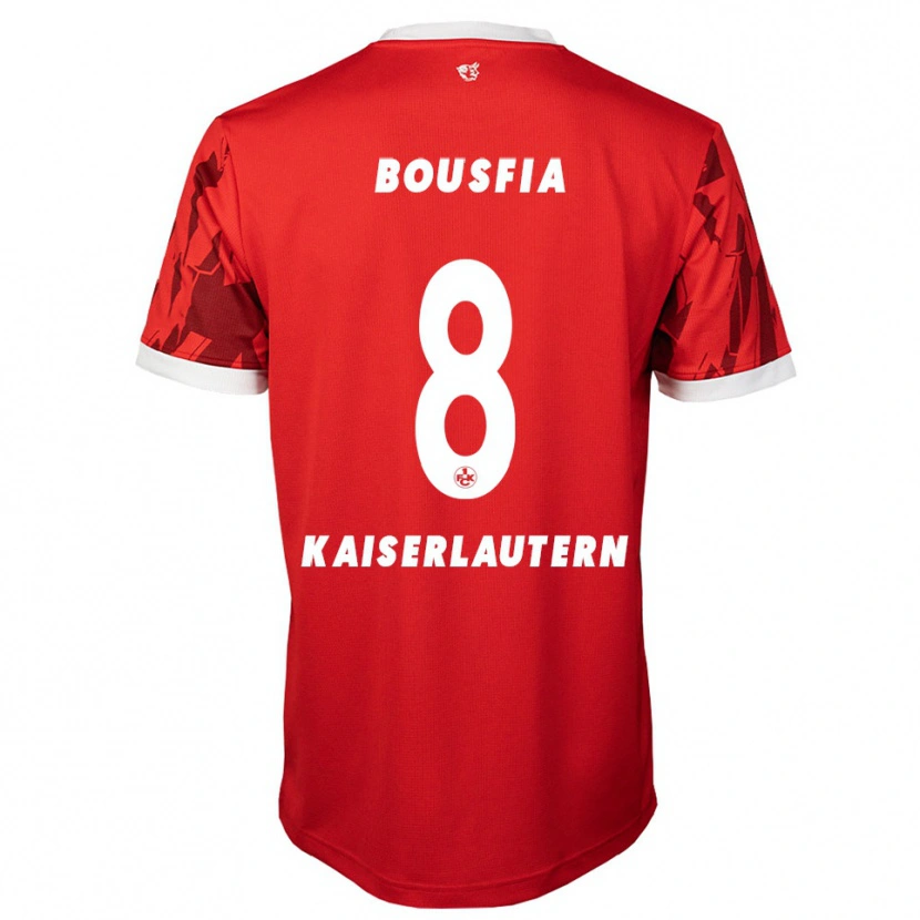 Danxen Kinder Sami Bousfia #8 Rot Weiß Heimtrikot Trikot 2025/26 T-Shirt Schweiz