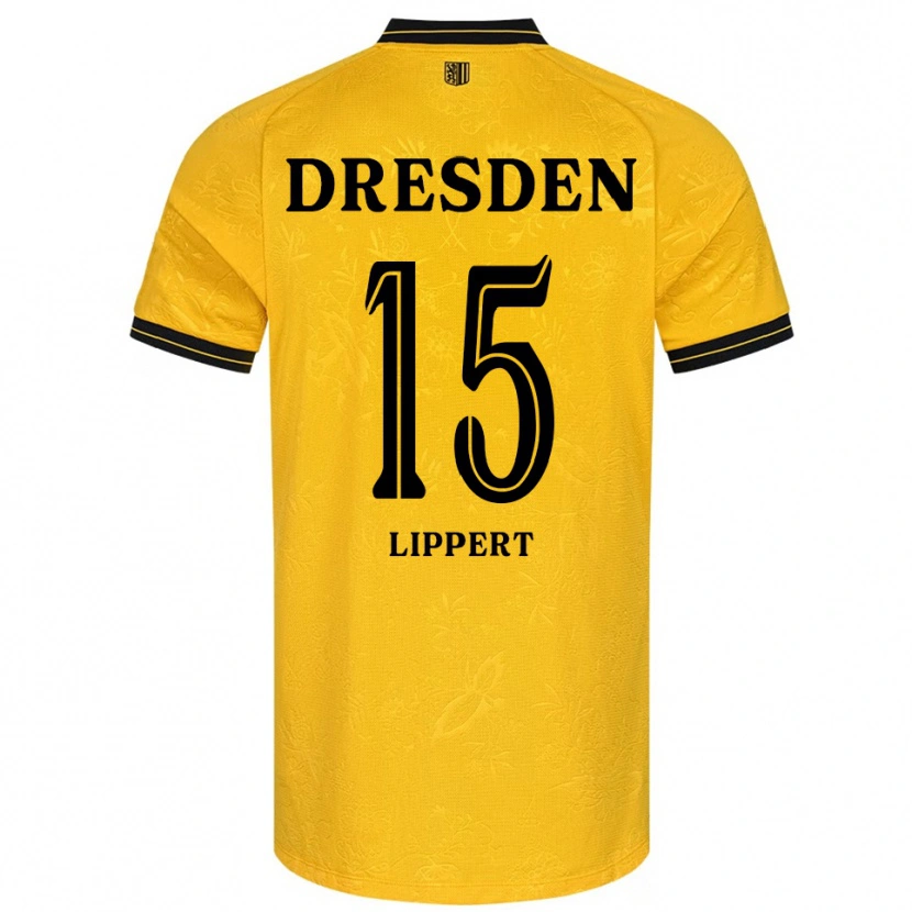 Danxen Kinder Marlon Lippert #15 Gelb Schwarz Heimtrikot Trikot 2025/26 T-Shirt Schweiz