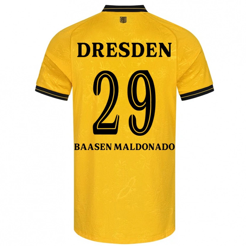 Danxen Kinder Luis Baasen Maldonado #29 Gelb Schwarz Heimtrikot Trikot 2025/26 T-Shirt Schweiz