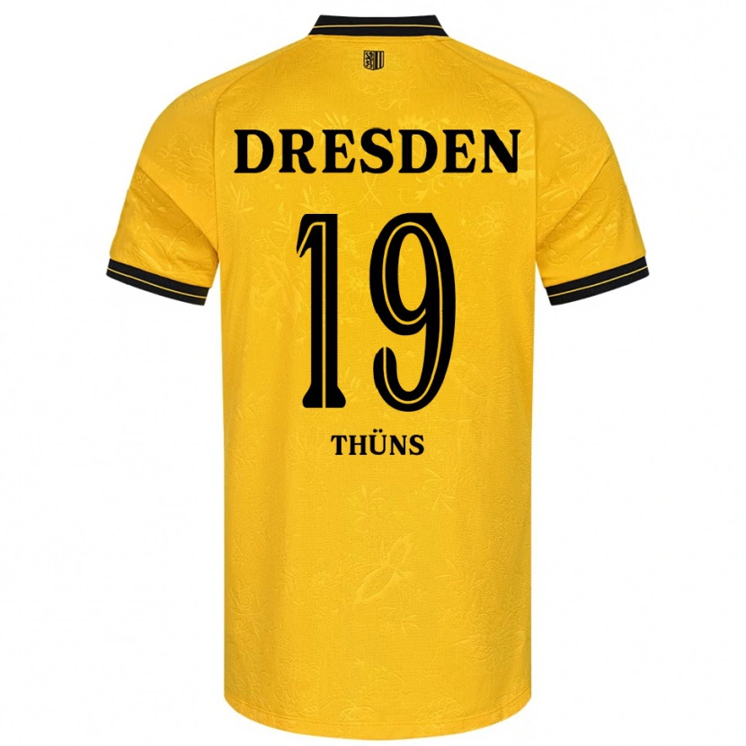 Danxen Kinder Louis Thüns #19 Gelb Schwarz Heimtrikot Trikot 2025/26 T-Shirt Schweiz