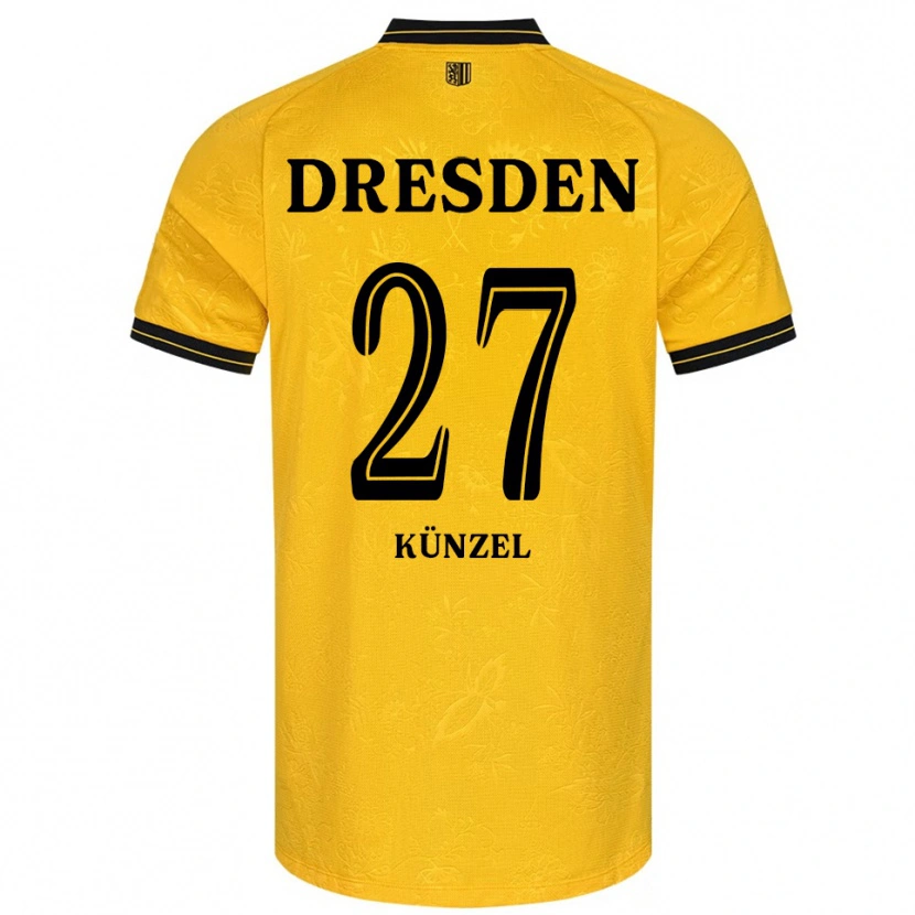 Danxen Kinder Nico Künzel #27 Gelb Schwarz Heimtrikot Trikot 2025/26 T-Shirt Schweiz