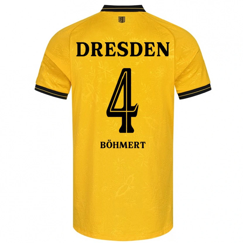 Danxen Kinder Jonas Böhmert #4 Gelb Schwarz Heimtrikot Trikot 2025/26 T-Shirt Schweiz