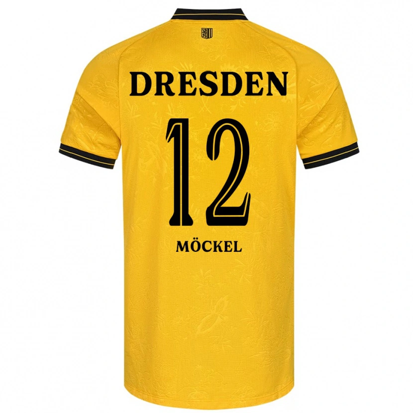 Danxen Kinder Richard Möckel #12 Gelb Schwarz Heimtrikot Trikot 2025/26 T-Shirt Schweiz