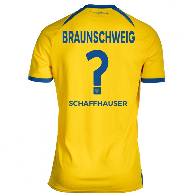 Danxen Kinder Andreas Schaffhauser #0 Gelb Blau Heimtrikot Trikot 2025/26 T-Shirt Schweiz