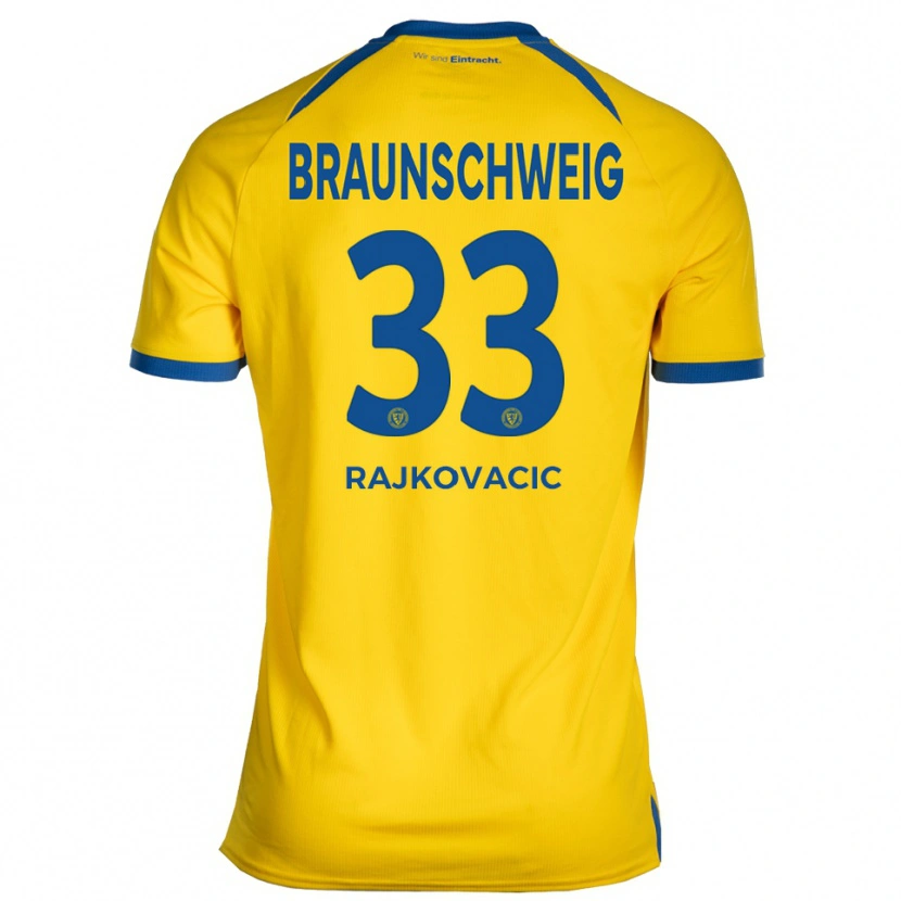 Danxen Kinder Marko Rajkovacic #33 Gelb Blau Heimtrikot Trikot 2025/26 T-Shirt Schweiz