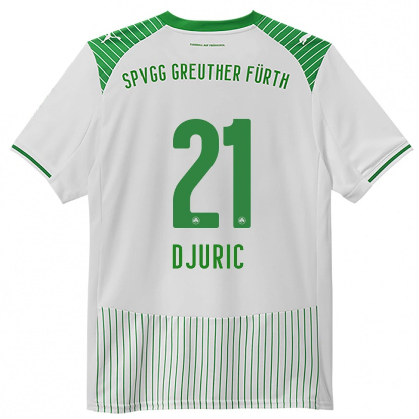 Danxen Kinder Andrej Djuric #21 Weiß Grün Heimtrikot Trikot 2025/26 T-Shirt Schweiz