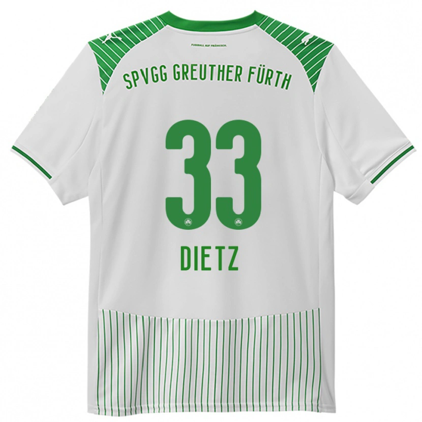 Danxen Kinder Maximilian Dietz #33 Weiß Grün Heimtrikot Trikot 2025/26 T-Shirt Schweiz