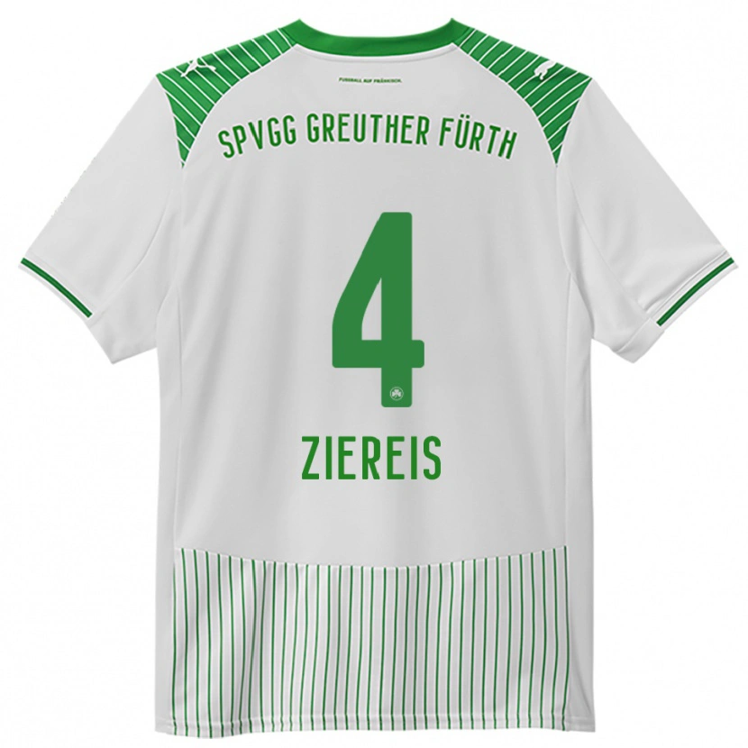 Danxen Kinder Philipp Ziereis #4 Weiß Grün Heimtrikot Trikot 2025/26 T-Shirt Schweiz