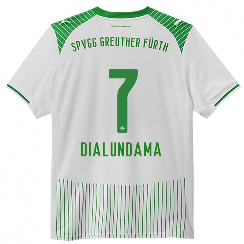 Danxen Kinder Emmanuel Dialundama #7 Weiß Grün Heimtrikot Trikot 2025/26 T-Shirt Schweiz