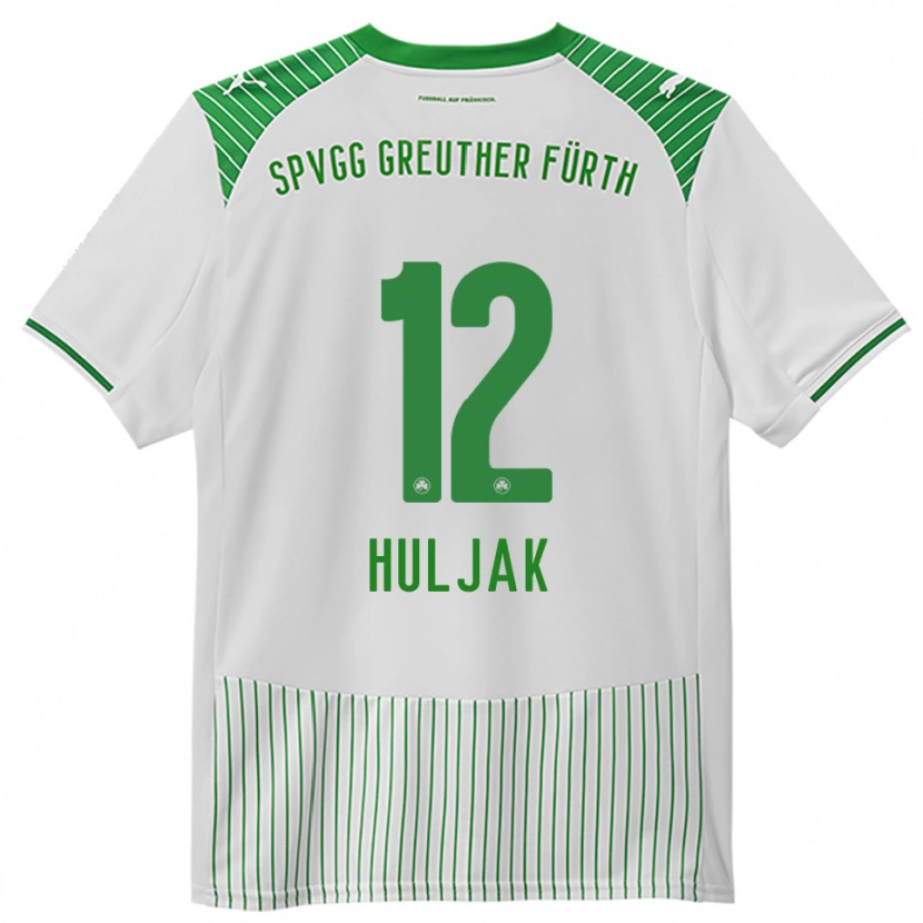 Danxen Kinder Dominik Huljak #12 Weiß Grün Heimtrikot Trikot 2025/26 T-Shirt Schweiz