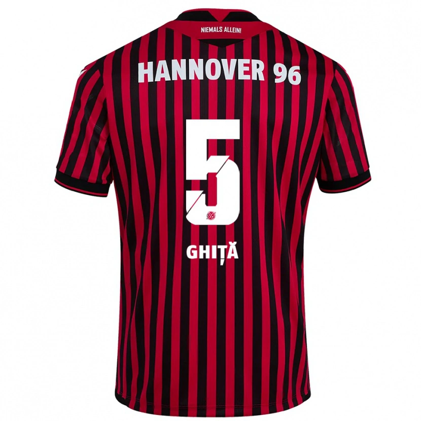 Danxen Kinder Virgil Ghiță #5 Rot Schwarz Heimtrikot Trikot 2025/26 T-Shirt Schweiz