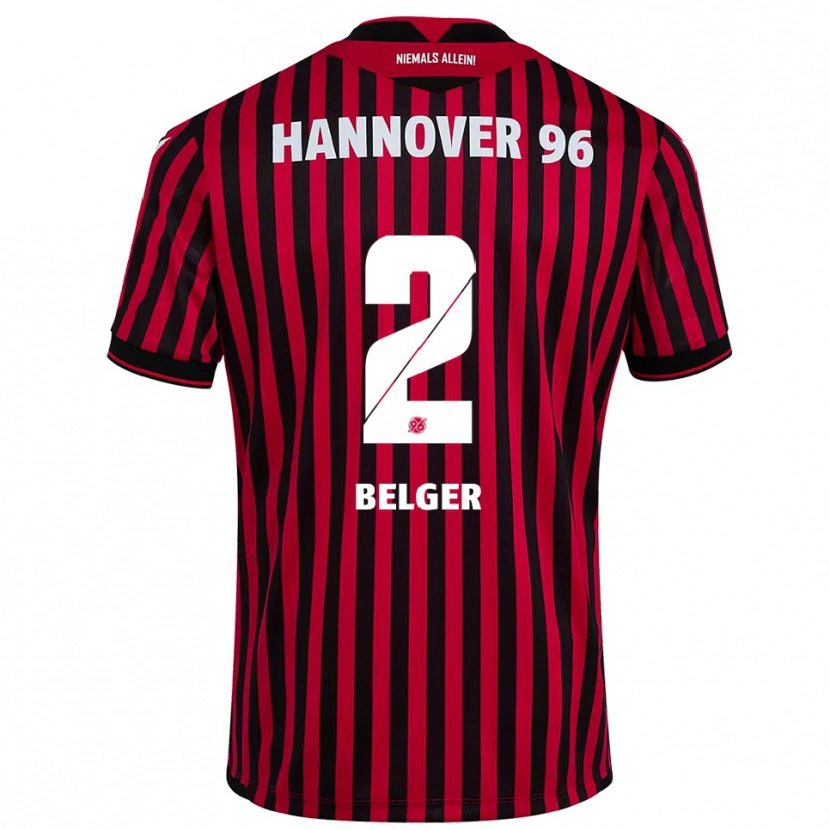 Danxen Kinder Max Belger #2 Rot Schwarz Heimtrikot Trikot 2025/26 T-Shirt Schweiz