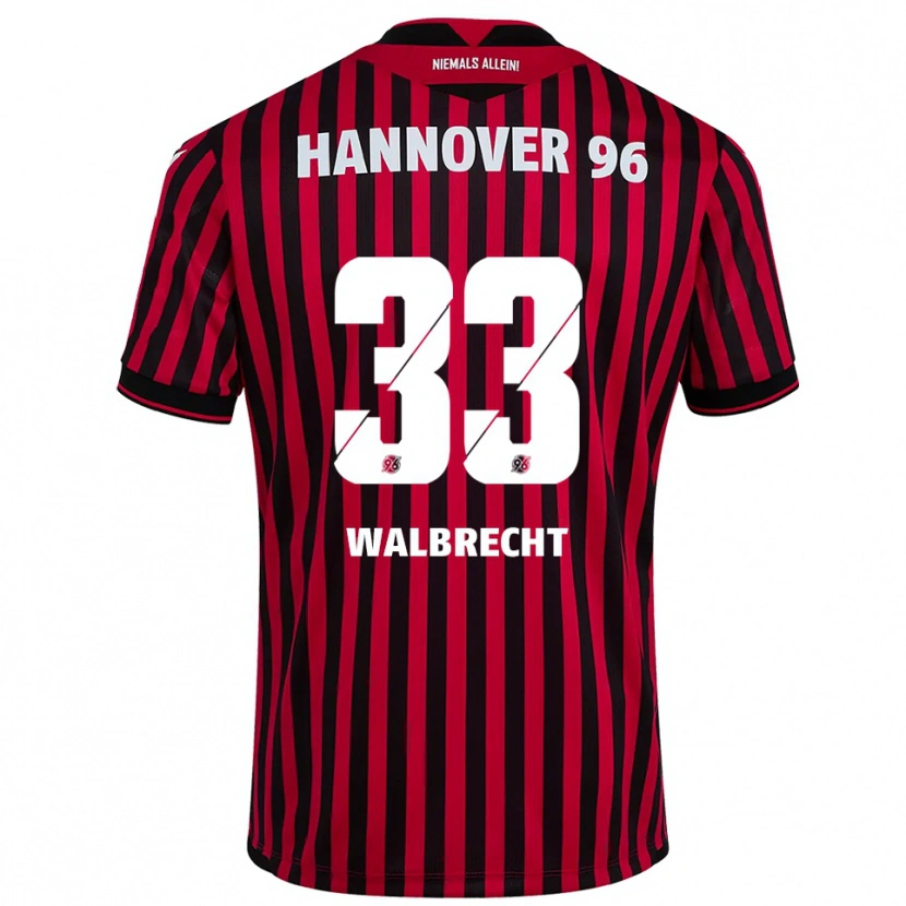 Danxen Kinder Tim Walbrecht #33 Rot Schwarz Heimtrikot Trikot 2025/26 T-Shirt Schweiz