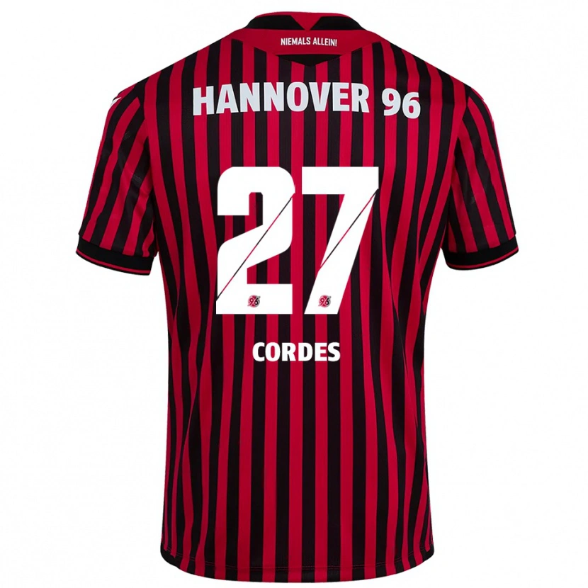 Danxen Kinder Leticia Cordes #27 Rot Schwarz Heimtrikot Trikot 2025/26 T-Shirt Schweiz