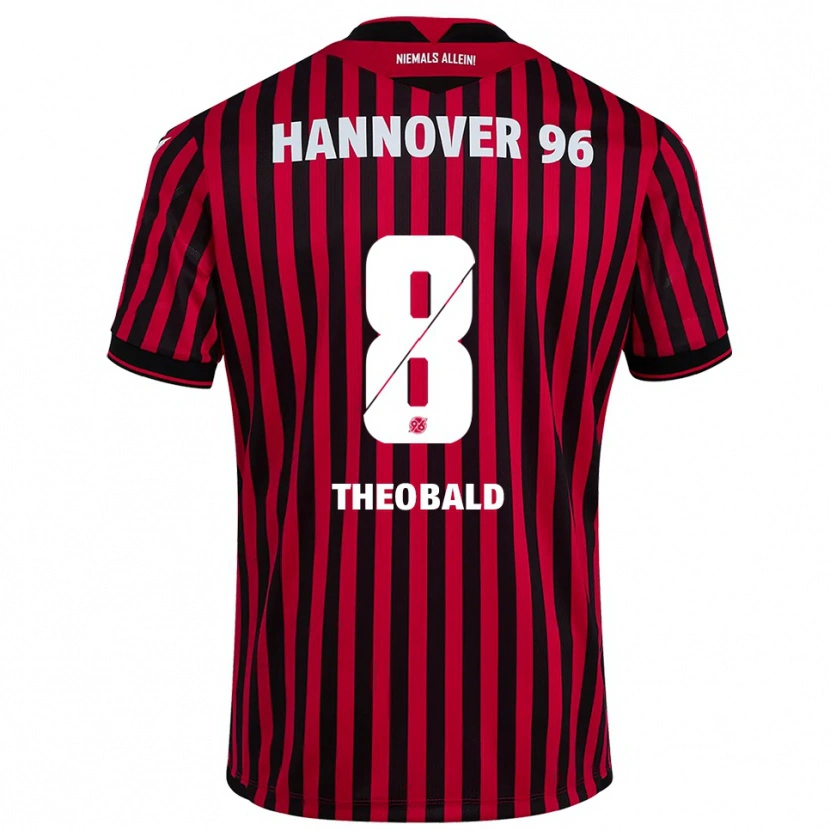 Danxen Kinder Lara Theobald #8 Rot Schwarz Heimtrikot Trikot 2025/26 T-Shirt Schweiz