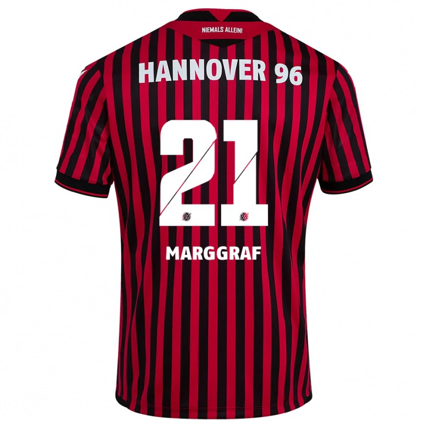 Danxen Kinder Luis Marggraf #21 Rot Schwarz Heimtrikot Trikot 2025/26 T-Shirt Schweiz
