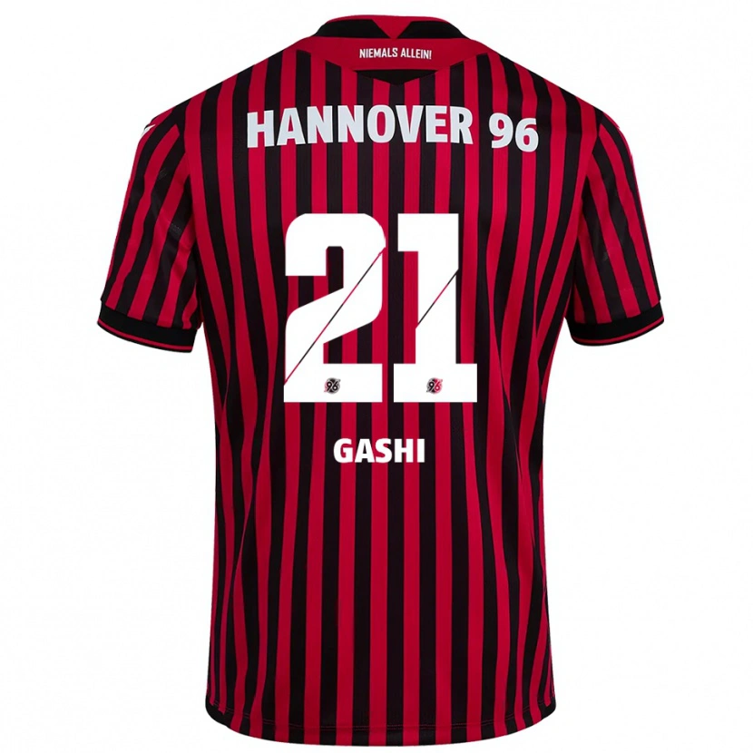 Danxen Kinder Aurora Gashi #21 Rot Schwarz Heimtrikot Trikot 2025/26 T-Shirt Schweiz