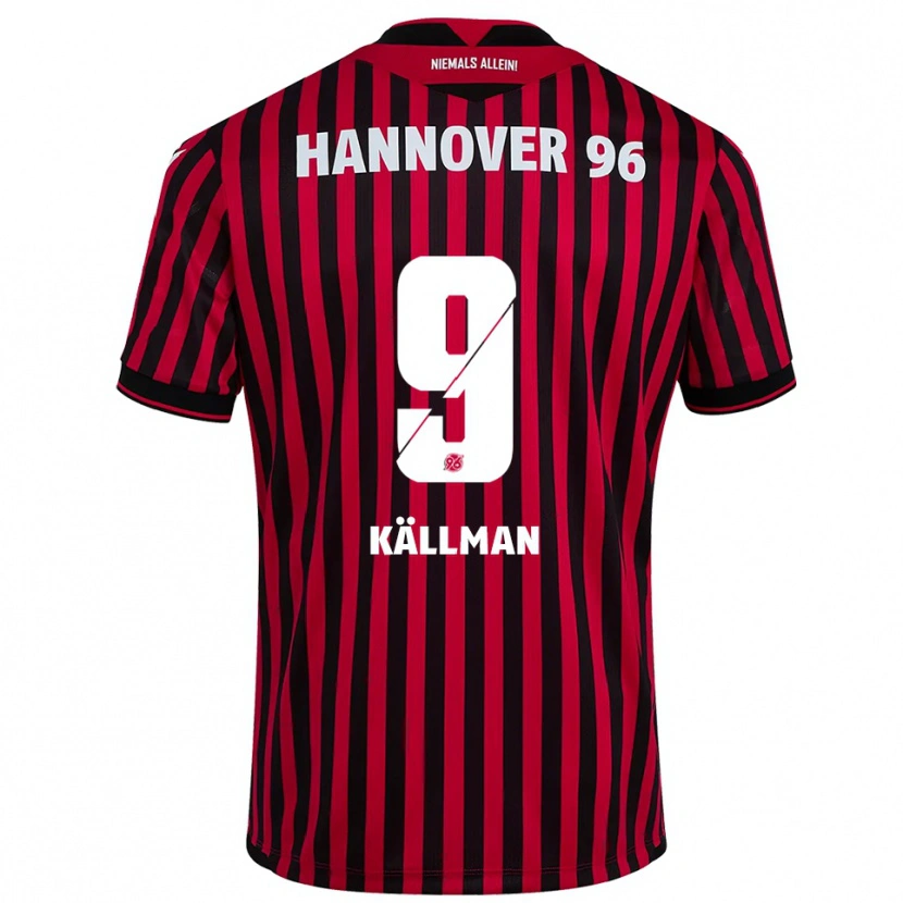 Danxen Kinder Benjamin Källman #9 Rot Schwarz Heimtrikot Trikot 2025/26 T-Shirt Schweiz