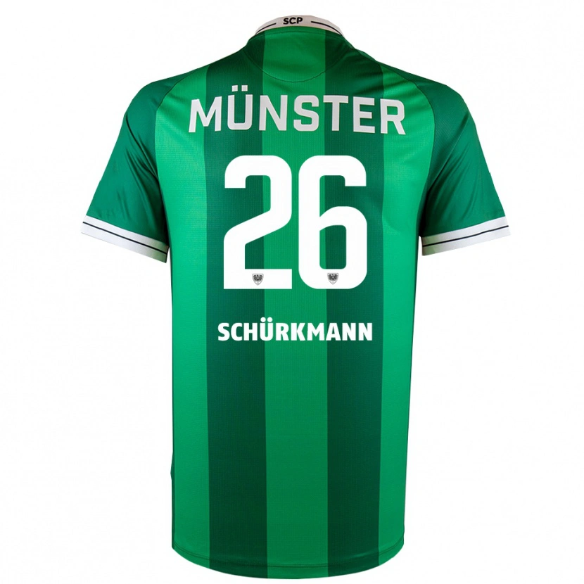 Danxen Kinder Christopher Schürkmann #26 Grün Weiß Heimtrikot Trikot 2025/26 T-Shirt Schweiz