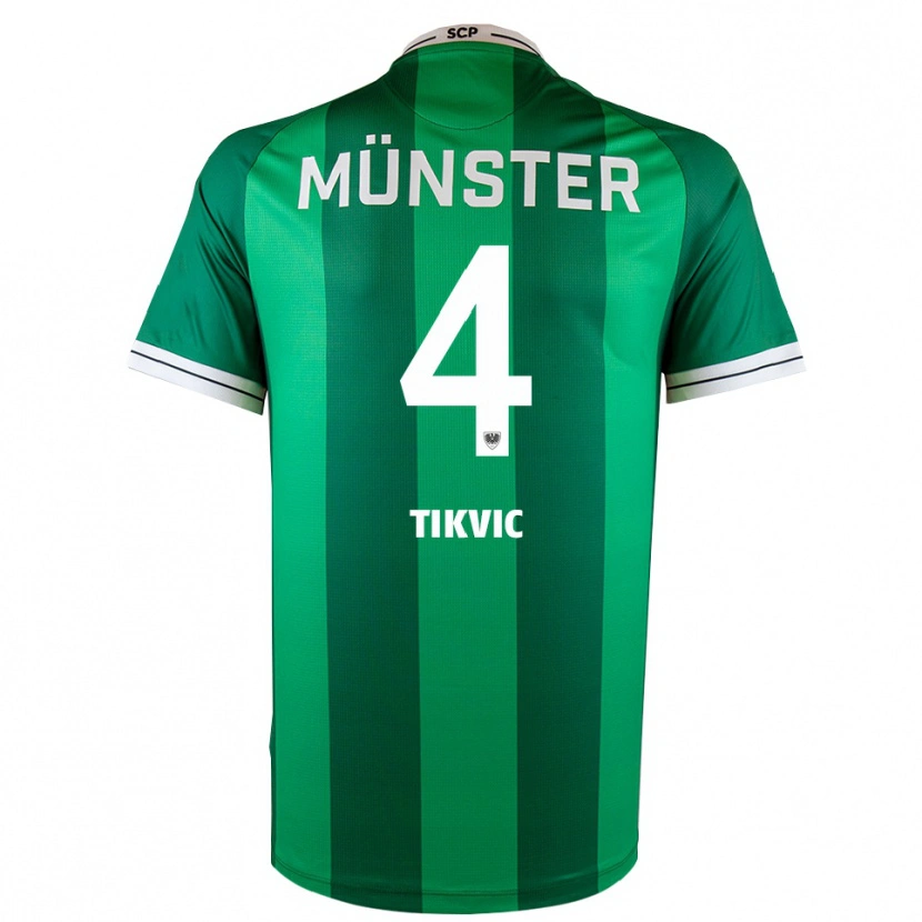 Danxen Kinder Antonio Tikvic #4 Grün Weiß Heimtrikot Trikot 2025/26 T-Shirt Schweiz