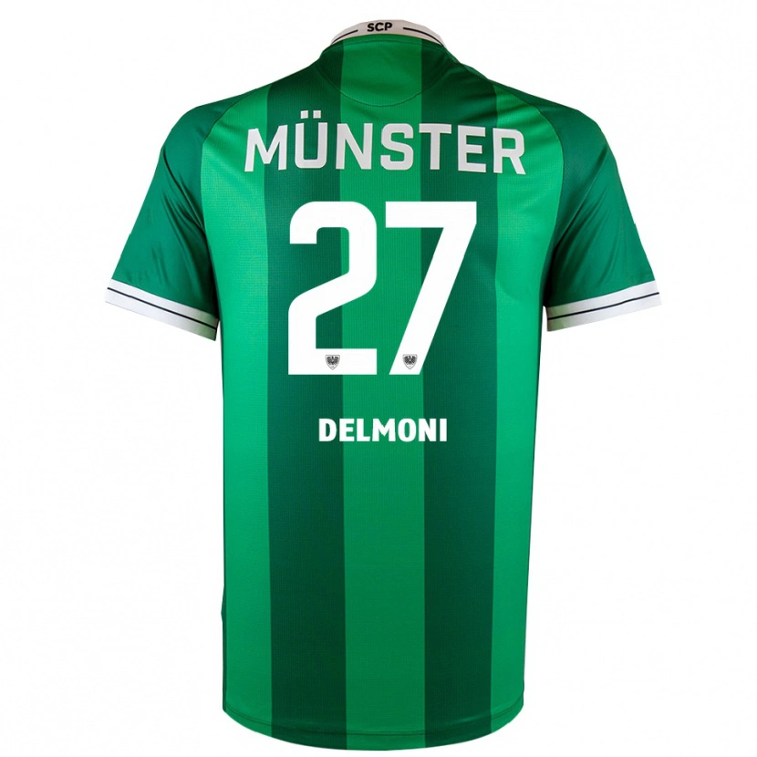 Danxen Kinder Adrian Delmoni #27 Grün Weiß Heimtrikot Trikot 2025/26 T-Shirt Schweiz
