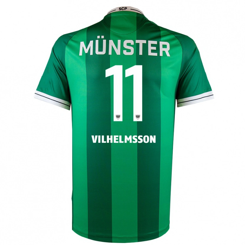 Danxen Kinder Oscar Vilhelmsson #11 Grün Weiß Heimtrikot Trikot 2025/26 T-Shirt Schweiz