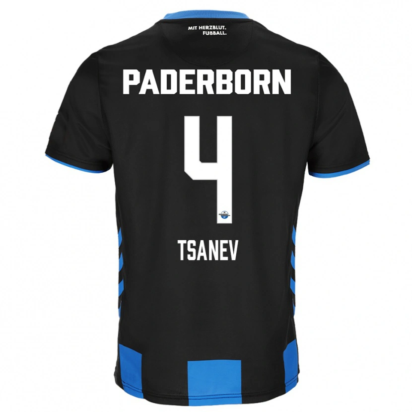 Danxen Kinder Simeon Tsanev #4 Schwarz Blau Heimtrikot Trikot 2025/26 T-Shirt Schweiz