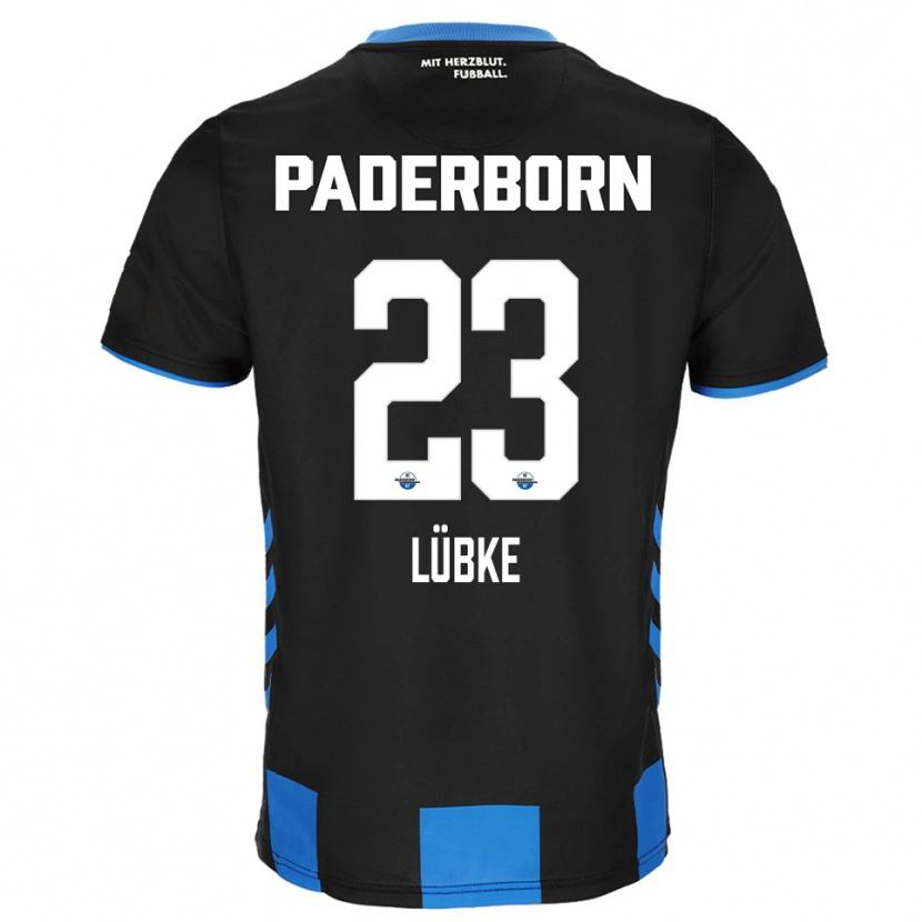 Danxen Kinder Jesper Lübke #23 Schwarz Blau Heimtrikot Trikot 2025/26 T-Shirt Schweiz