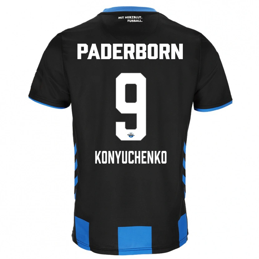 Danxen Kinder Yehor Konyuchenko #9 Schwarz Blau Heimtrikot Trikot 2025/26 T-Shirt Schweiz