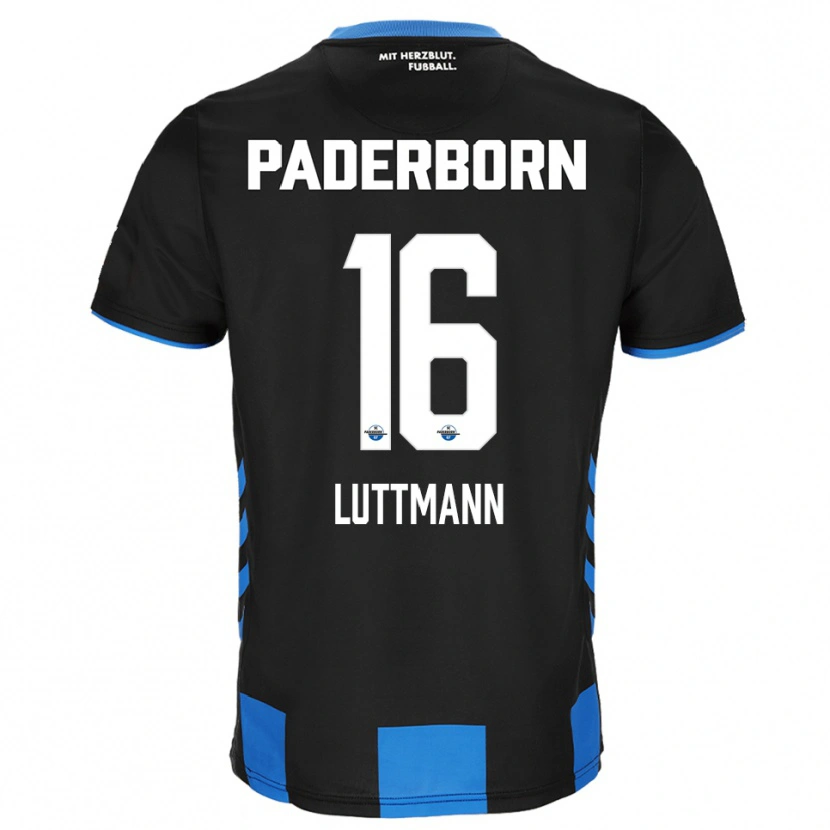 Danxen Kinder Magnus Luttmann #16 Schwarz Blau Heimtrikot Trikot 2025/26 T-Shirt Schweiz