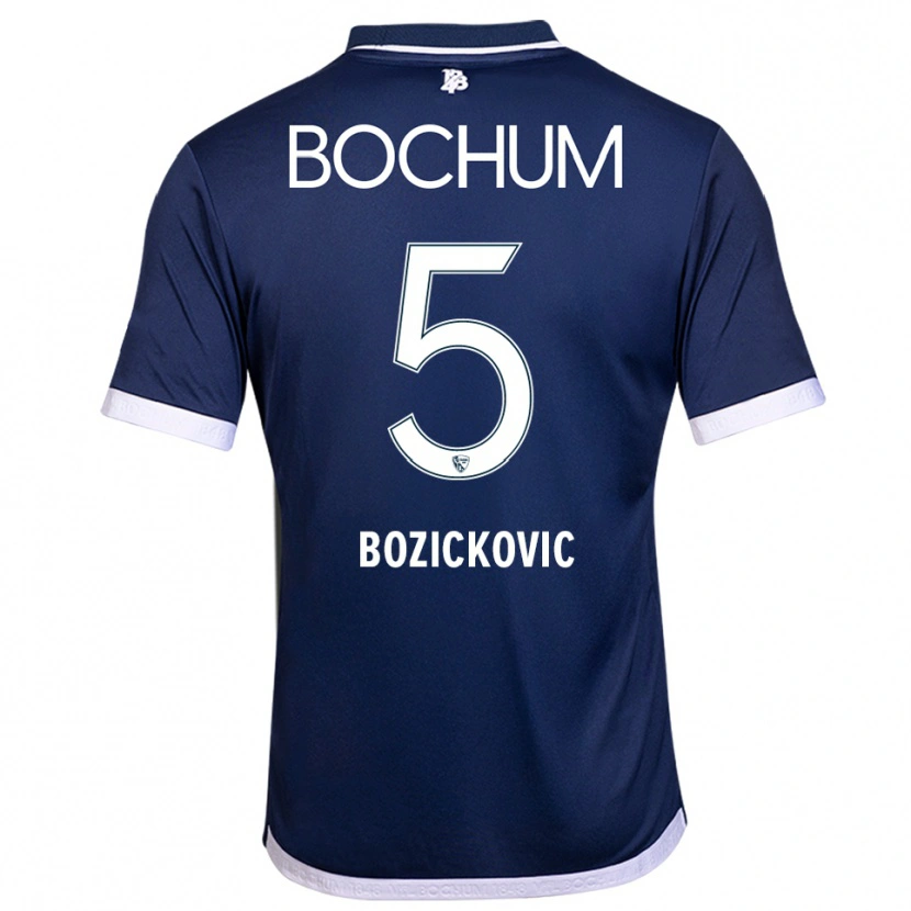 Danxen Kinder Niko Bozickovic #5 Marineblau Weiß Heimtrikot Trikot 2025/26 T-Shirt Schweiz
