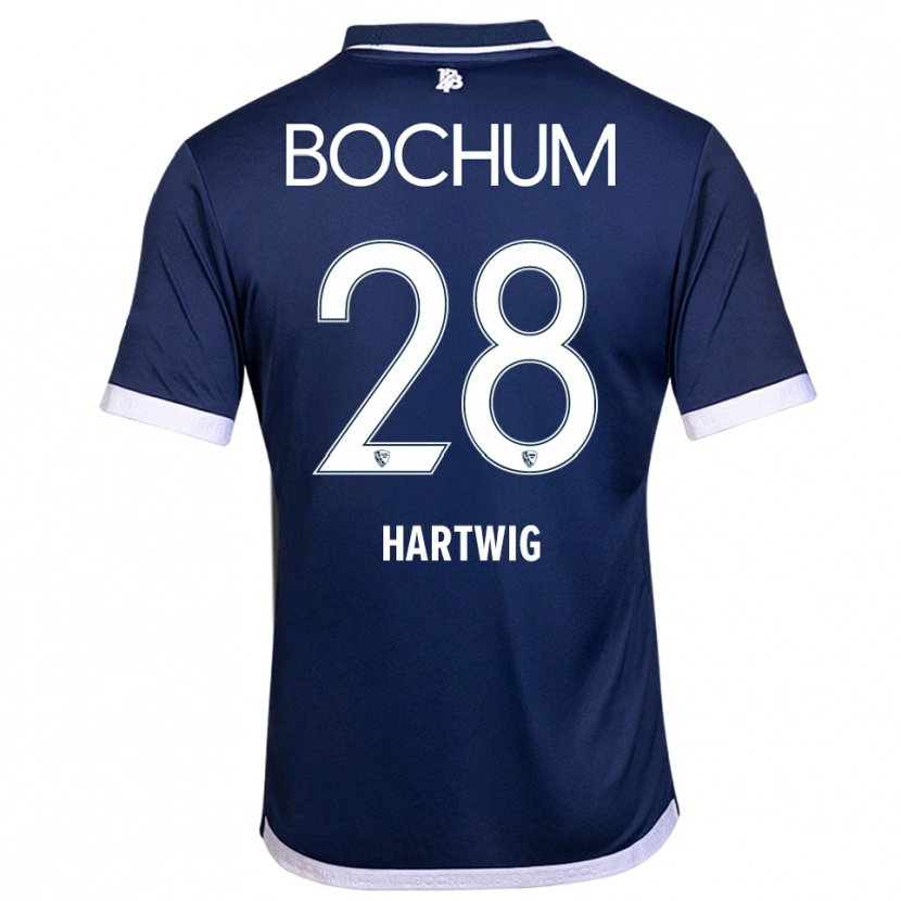 Danxen Kinder Luis Hartwig #28 Marineblau Weiß Heimtrikot Trikot 2025/26 T-Shirt Schweiz