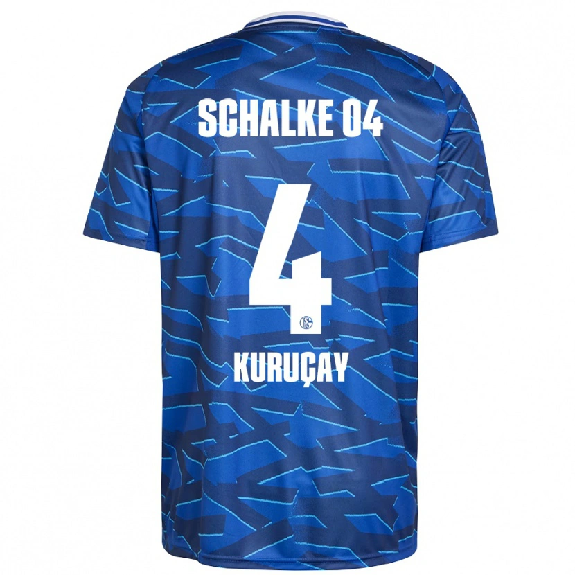 Danxen Kinder Hasan Kuruçay #4 Königsblau Weiß Heimtrikot Trikot 2025/26 T-Shirt Schweiz