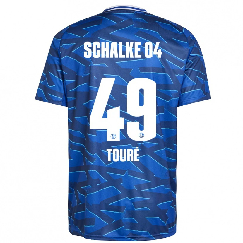 Danxen Kinder Tidiane Touré #49 Königsblau Weiß Heimtrikot Trikot 2025/26 T-Shirt Schweiz