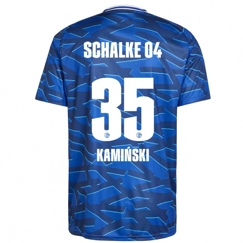 Danxen Kinder Marcin Kaminski #35 Königsblau Weiß Heimtrikot Trikot 2025/26 T-Shirt Schweiz