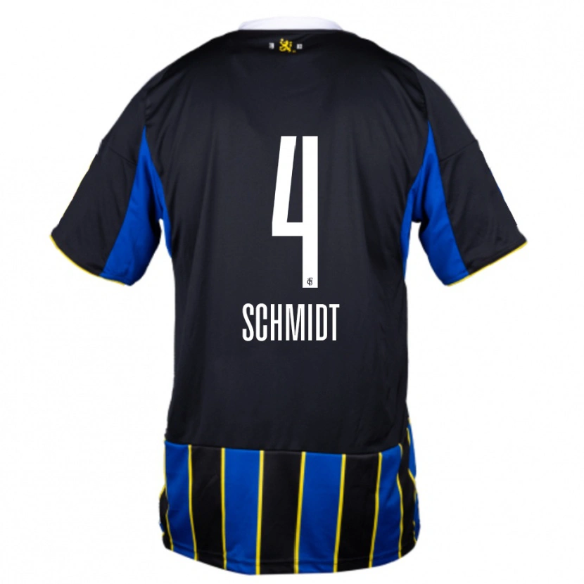 Danxen Kinder Louis Schmidt #4 Blau Schwarz Gelb Heimtrikot Trikot 2025/26 T-Shirt Schweiz