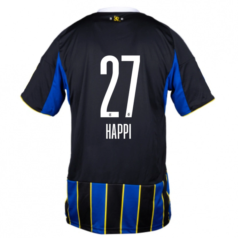 Danxen Kinder Joel Happi #27 Blau Schwarz Gelb Heimtrikot Trikot 2025/26 T-Shirt Schweiz