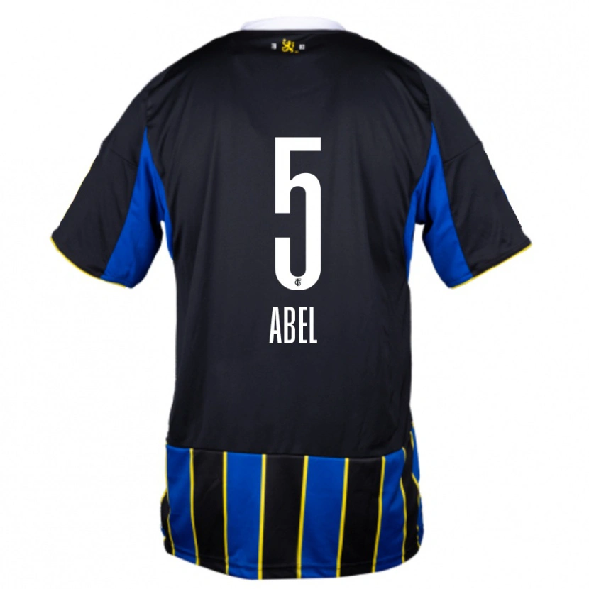 Danxen Kinder Andris Abel #5 Blau Schwarz Gelb Heimtrikot Trikot 2025/26 T-Shirt Schweiz
