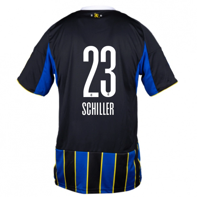 Danxen Kinder Niklas Schiller #23 Blau Schwarz Gelb Heimtrikot Trikot 2025/26 T-Shirt Schweiz
