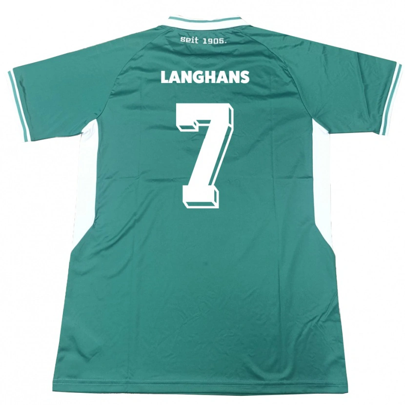 Danxen Kinder Leonard Langhans #7 Grün Weiß Heimtrikot Trikot 2025/26 T-Shirt Schweiz