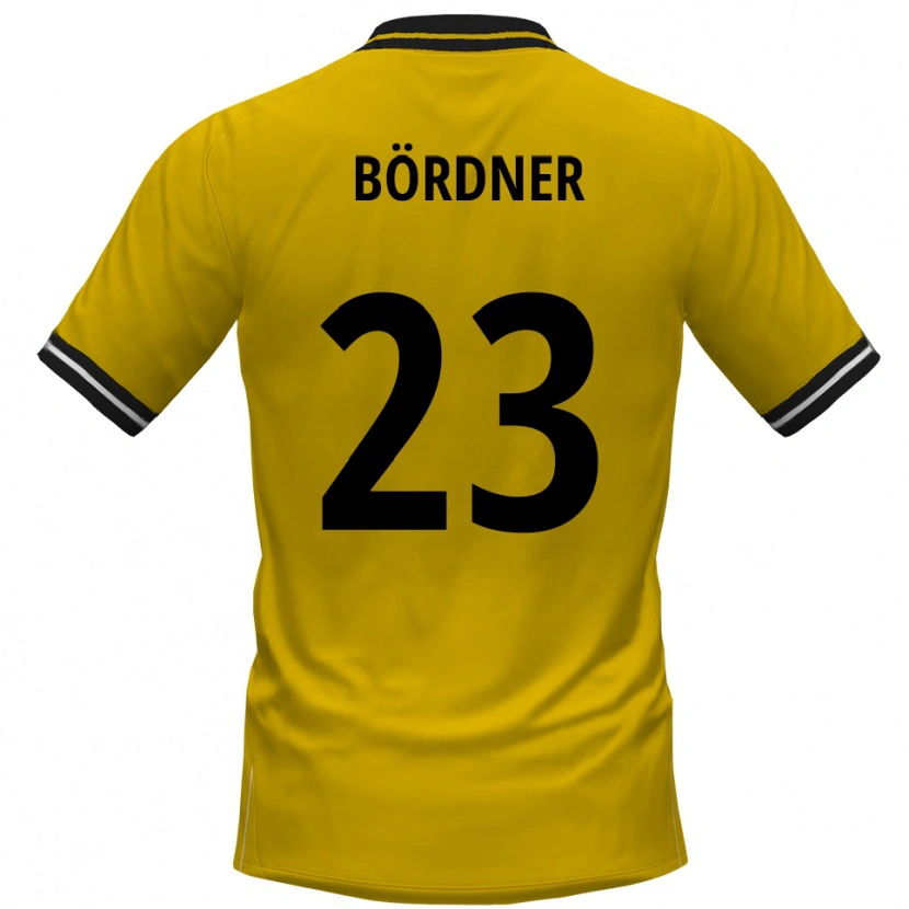 Danxen Kinder Elias Bördner #23 Gelb Schwarz Heimtrikot Trikot 2025/26 T-Shirt Schweiz
