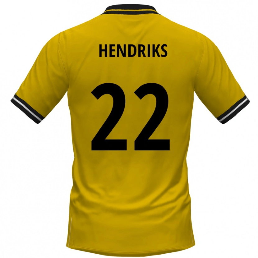 Danxen Kinder Tom Hendriks #22 Gelb Schwarz Heimtrikot Trikot 2025/26 T-Shirt Schweiz